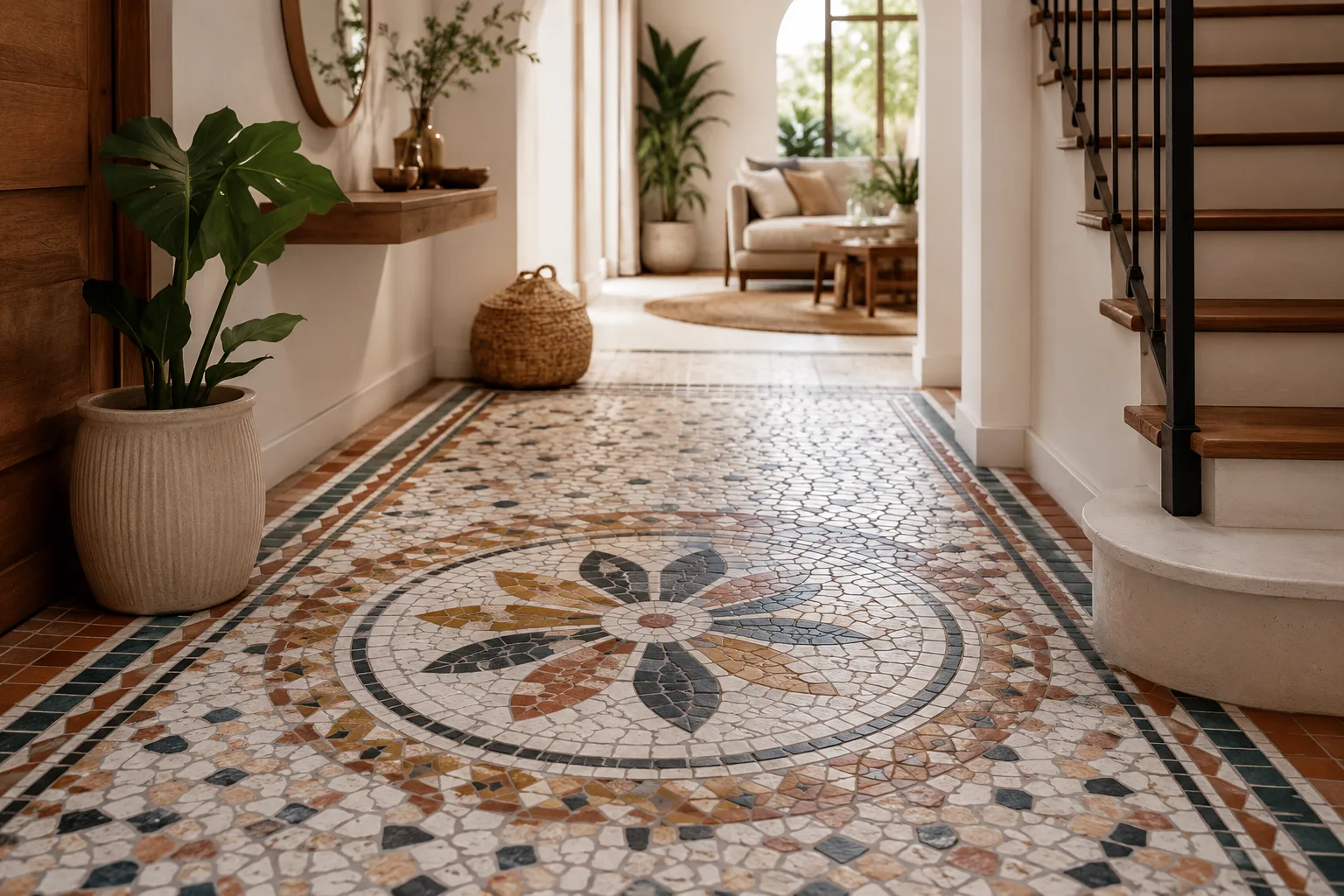 Lantai Mosaik Unik Bikin Rumah Lebih Personal
