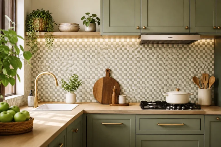 Micro-Check Tile Bikin Dapur Kecil Hidup